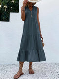 Gabrielle | Stylish Tiered V-Neck Ruffle Maxi Dress