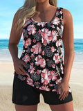 Margaret | Flattering Tropical Floral Tankini Set