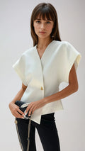Grace | Chic V-Neck Button Down Blouse