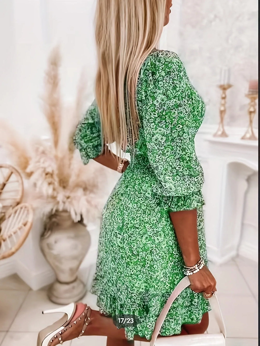 Naomi | V-Neck Flutter Sleeve Floral Mini Dress