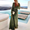 Elena | Long Sleeve Sequin Maxi Beach Summer Dress