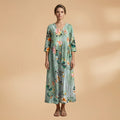 Clara | Floral Summer V-Neck Midi Dress
