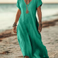 Beatrice | V-Neck Short Sleeve Maxi Dress