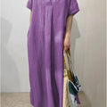 Isla | Elegant V-Neck Short Sleeve Maxi Dress