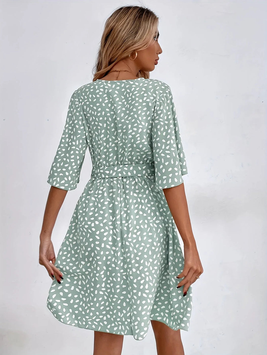 Sophia | Elegant Wrap V-Neck Floral Mini Dress